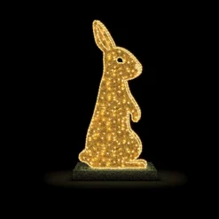 DecoWoerner Luz Decorativa|Decoración De Animales>XXL LED Conejito En Dos Patas Para Exterior 185 Cm