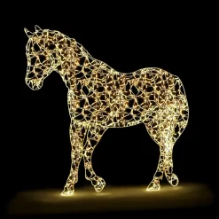 DecoWoerner Decoración De Animales|Luz Decorativa>XXL Objeto Luminoso LED Caballo Para Correr Al Aire Libre